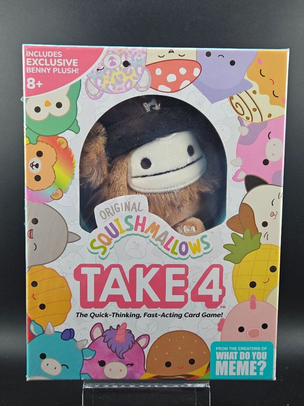 Original Squishmallows Take 4 Card Game With Exclusive Benny Plush 84 Cards 8+